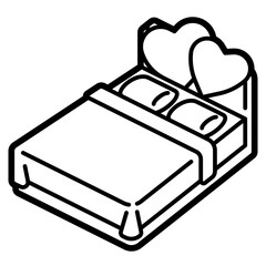 Sticker - bed line icon