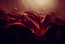 Colorful Dark Background Texture, Wavy Silky Black, Red And Other Shades Of Colors Beautiful, Hot And Flowing Design