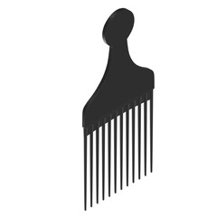 Wall Mural - 3d rendering illustration of an hair pick comb