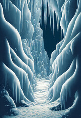 Sticker - icy cave