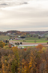 Wall Mural - Amish farms dotting the autumn countryside in Holmes County, Ohio