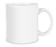 11 oz White Coffee Mug Mockup - Isolated