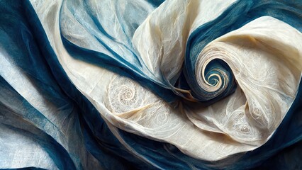 Wall Mural - Close up of a silk scarf