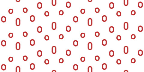 Poster - Red rings and ovals create something similar to polka dots. Print and various stylish design.