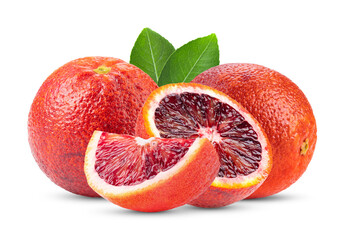 Wall Mural - blood orange isolated on transparent png