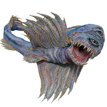 FISH MONSTER OCEAN CREATURE 3D RENDERING
