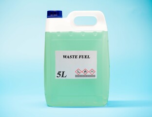 Sticker - Biofuel in chemical lab in plastic canister Waste Fuel