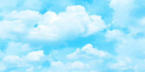 Wall Mural - blue sky with white clouds background. romantic sky. abstract nature background of romantic summer b