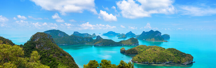 Wall Mural - Ang Thong National Marine Park view, Angthong National Marine Park, Gulf of Thailand, beautiful tropical islands panorama landscape, Southeast Asia, Surat Thani