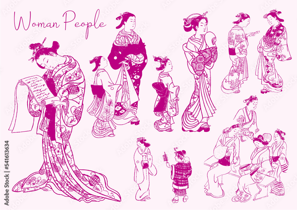 oiran bijinga ukiyoe japanese art 美人画 女性 浮世絵 花魁