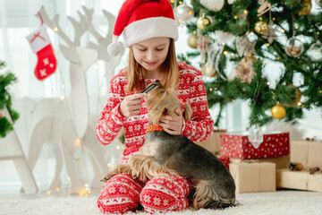 Wall Mural - Child in Christmas time