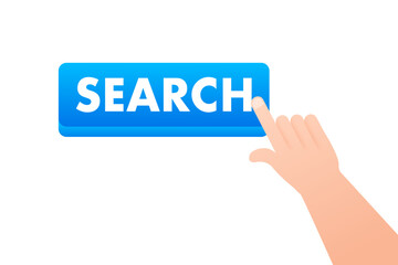 Wall Mural - search button and click, search bar for browser. vector stock illustration