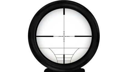 Poster - Realistic sniper sight with measuring marks, isolated sniper scope templates on transparent background.Sniper view Crosshairs scope.Realistic optical sight.