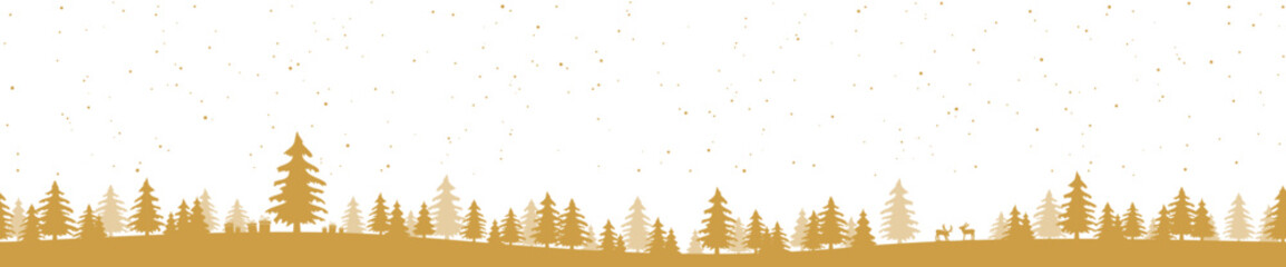 Wall Mural - simple christmas background with typical elements
