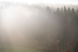 Fototapeta Tęcza - wafts of fog in the mountains of Austria