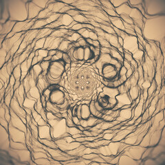 Aufkleber - Abstract organic structure. Futuristic concept. Geometric background. 3d rendering digital illustration