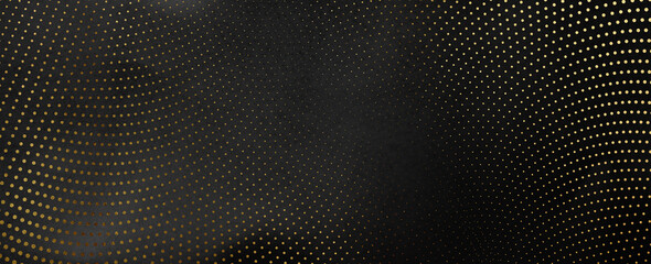 Wall Mural - luxury gold geometric pattern with black background