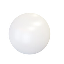White Plastic Ball. 3d Render.