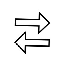 Poster - Left Right outlined arrow icon 