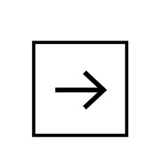 Poster - Right arrow box icon 