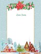 Letter to Santa ,Christmas background .Watercolor hand painting