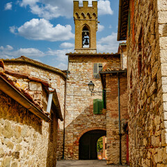 Wall Mural - Castelnuovo Berardenga,Italy-10222022:Panorama in the ancient village of Villa a Sesta on the Chianti hills Siena Tuscany Italy