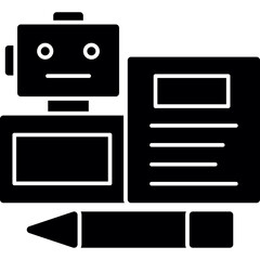 Canvas Print - Bots Copywriting Icon