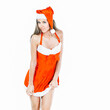 © yurolaitsalbert - young woman model in a Christmas costume posing for the camera.