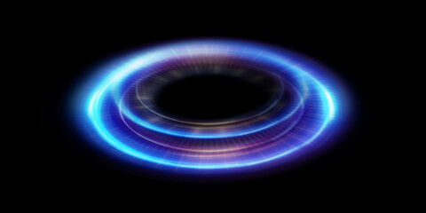Wall Mural - round frame. plasma magical portal. circle light effect.