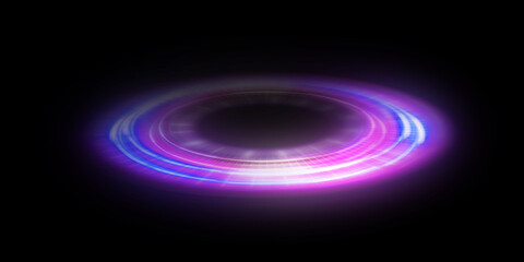Wall Mural - round frame. plasma magical portal. circle light effect.