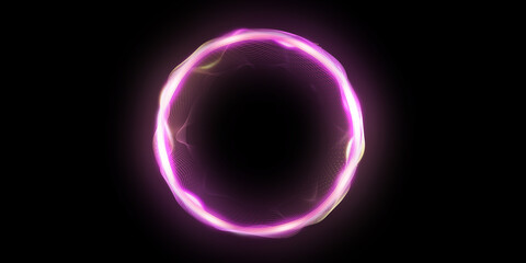 Wall Mural - round frame. plasma magical portal. circle light effect.