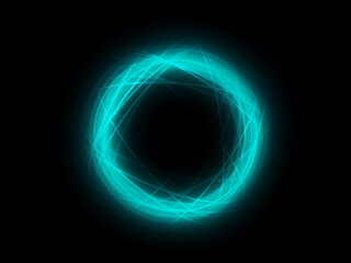 Wall Mural - round frame. plasma magical portal. circle light effect.