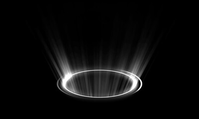 Wall Mural - round frame. plasma magical portal. circle light effect.