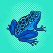 © Oleksandr Pokusai - Poison dart frog tropical toxic frog pinup pop art retro vector illustration. Comic book style imitation.