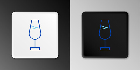 Wall Mural - Line Wine glass icon isolated on grey background. Wineglass sign. Colorful outline concept. Vector