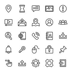 Canvas Print - user interface icons set illustration vector graphic