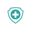 shield healthcare cross icon vector template