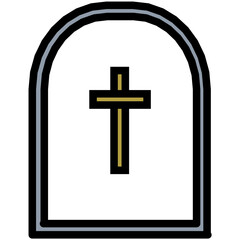 Poster - Gravestone Vector Icon