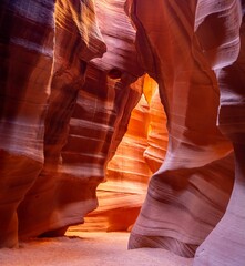 Canvas Print - Beautiful sandstone formations of Antelope Canyon- perfect for backgrounds