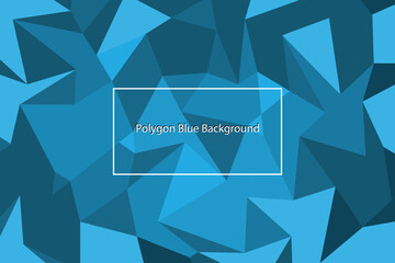 Wall Mural - Polygon blue diamond surface abstract background