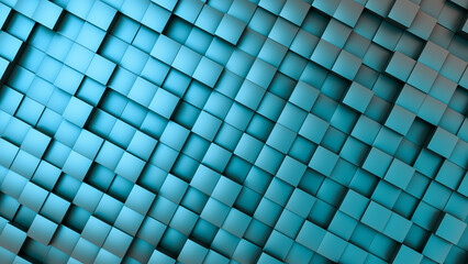 Wall Mural - a futuristic background image with cubes (3d rendering)