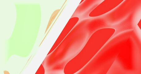 Wall Mural - 3d render with light red green abstract background