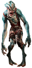 Wall Mural - Swamp horror monster 3D illustration	