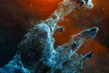 Pillars Of Creation. Digital Enhancement. Elements By NASA