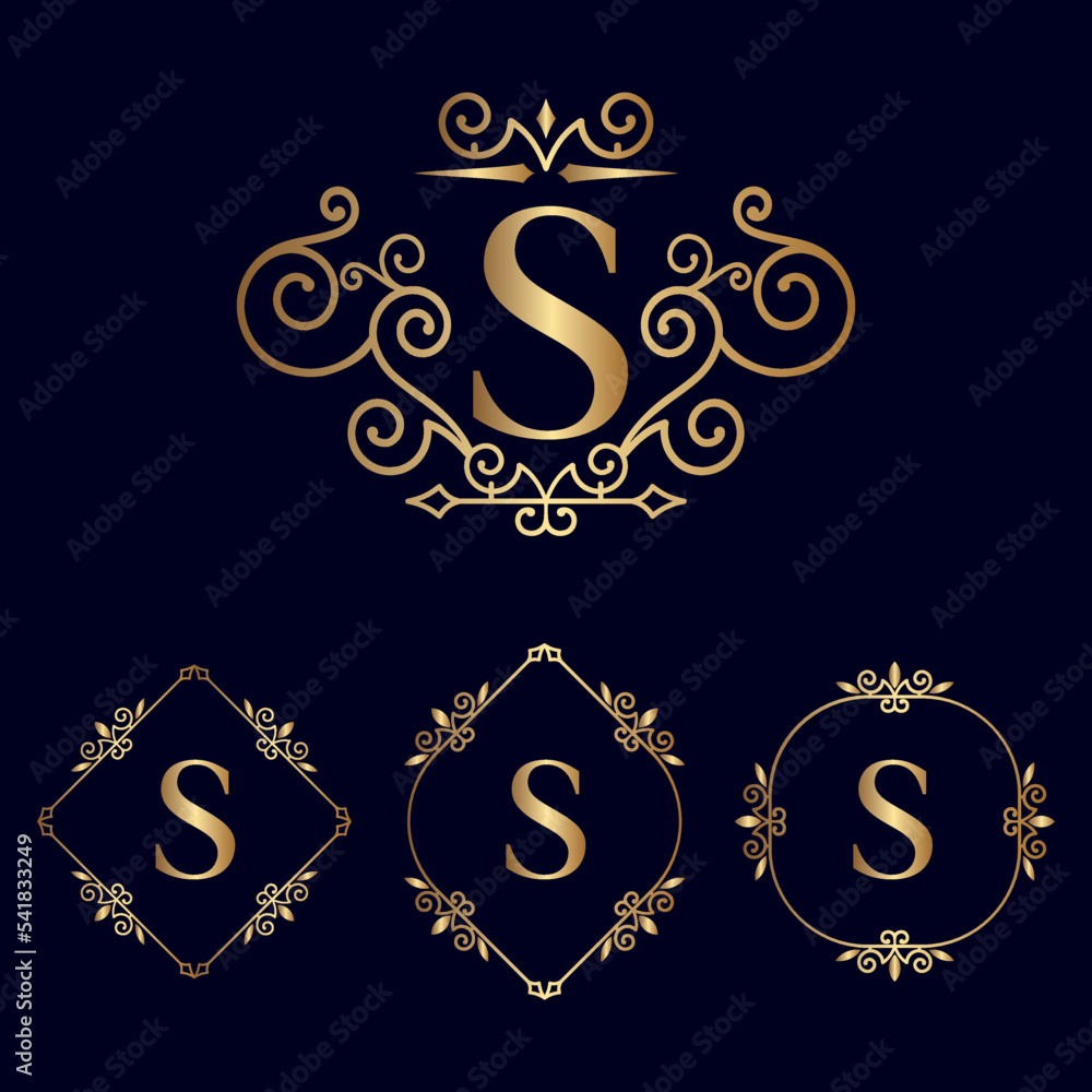 GOLD ROYAL BEAUTY LOGO S Stock Vector | Adobe Stock