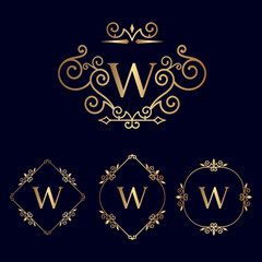 Wall Mural - GOLD ROYAL BEAUTY LOGO W