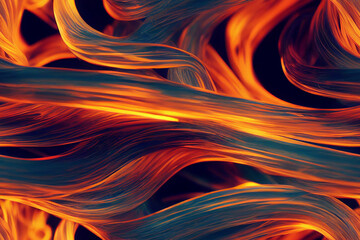 Wall Mural - 3d repeating pattern inspired by rolling smoke