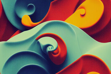 Wall Mural - 3d Seamless pattern inspired by Rolling Smoke
