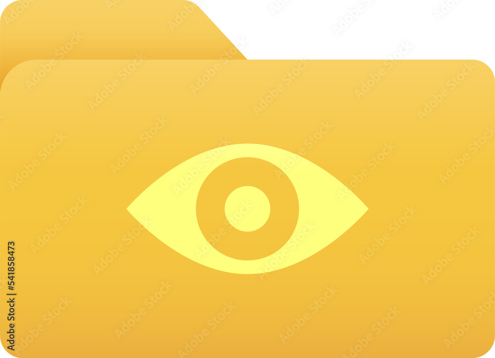 Folder with eye symbol, Folder icon. Stock Illustration | Adobe Stock