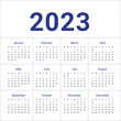 © dolphfyn - Year 2023 calendar vector design template, simple and clean design